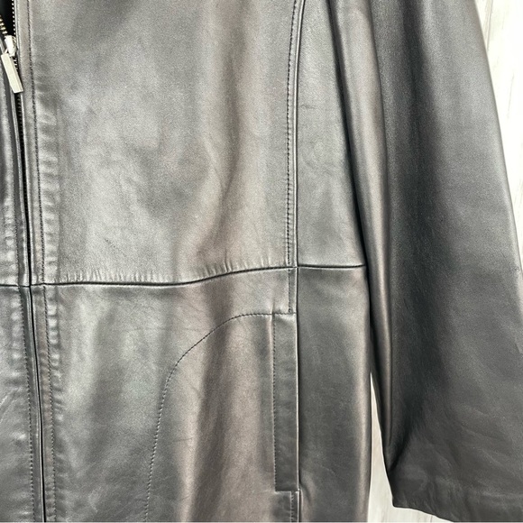 J L Colebrook black leather jacket XL - Picture 3 of 5